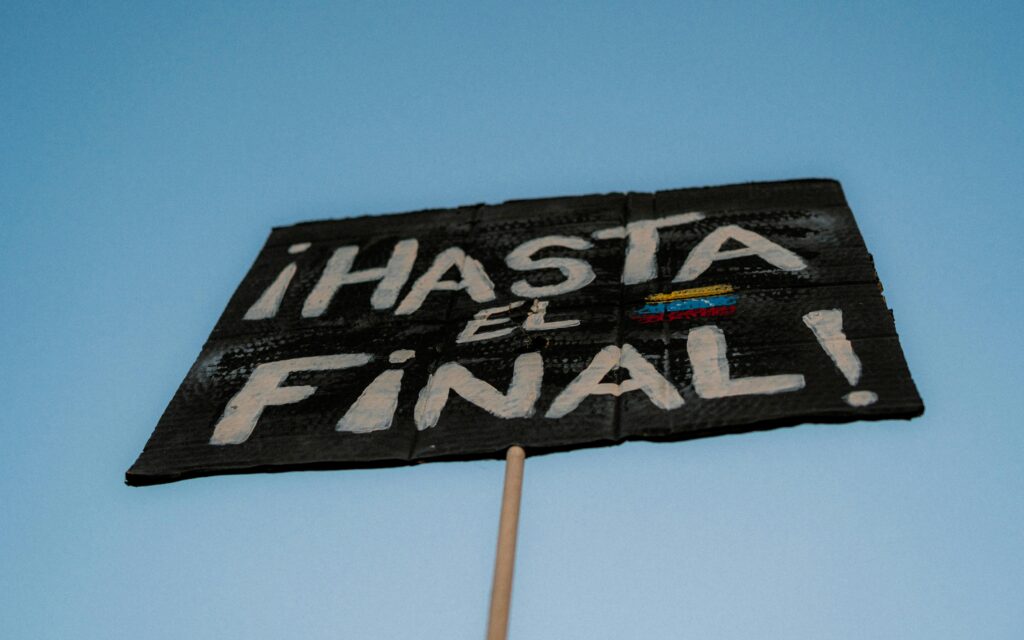 A photo of a sign in Venezuela.