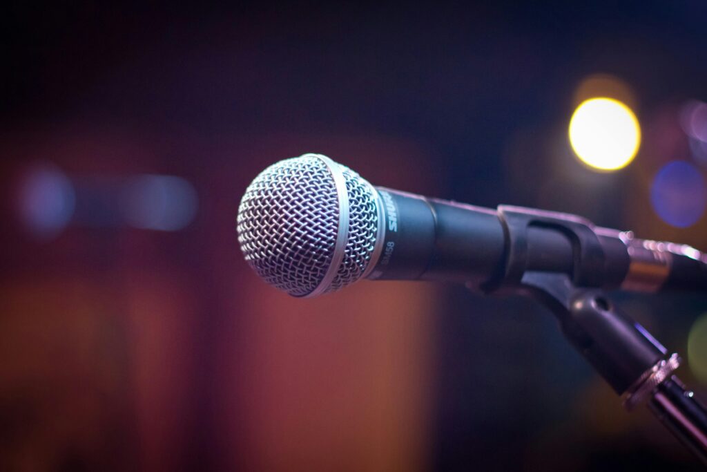 A microphone is used to amplify ones speech.